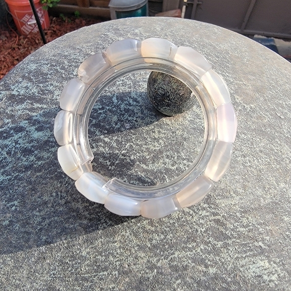 20x15mm White Agate Natural Gemstone Stone Beaded Bead Stretch Bracelet Unisex - Picture 2 of 7